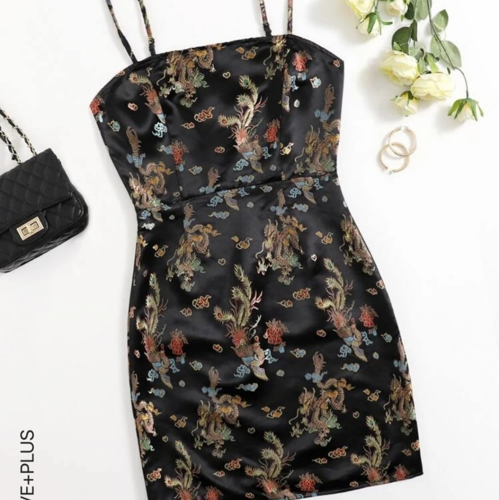 Plus Dragon Print Dress